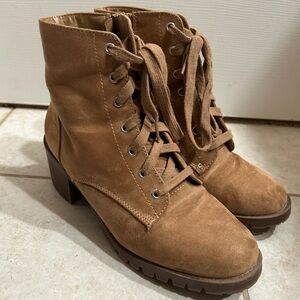 Wide Heeled Booties